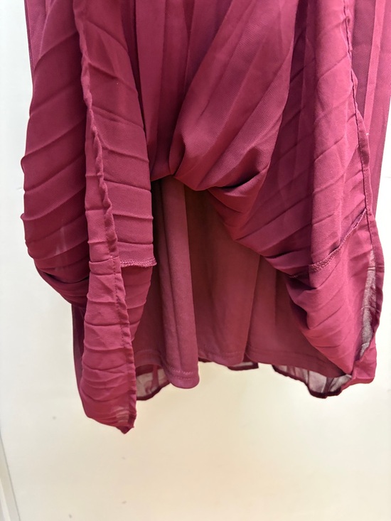 Lulus Wondrous Muse Plum Pleated One-Shoulder Midi Dress XXL - Picture 6 of 12